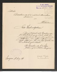 k.k. naturhistorisches Hofmuseum, Intendanzakten 1885-1896 (Hauer), Aktenzahl Z.219.b/1891, Seite 1